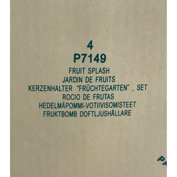 Partylite Fruit Splash Votive Candle Holder Set Of 4 - Apple Pineapple Orange & - Picture 11 of 14